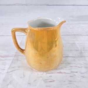 Small Gold Lusterware‎ Pitcher Creamer Mini Jug Decorative Accent